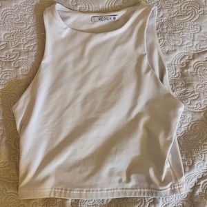 White cropped tank top